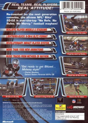 NFL Blitz 2002 (USA) box cover back